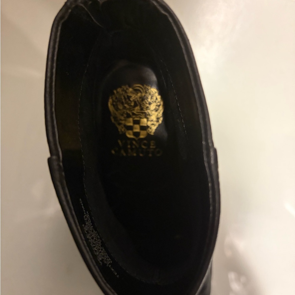 Vince Camuto Black Leather Ankle Booties - Picture 2 of 4